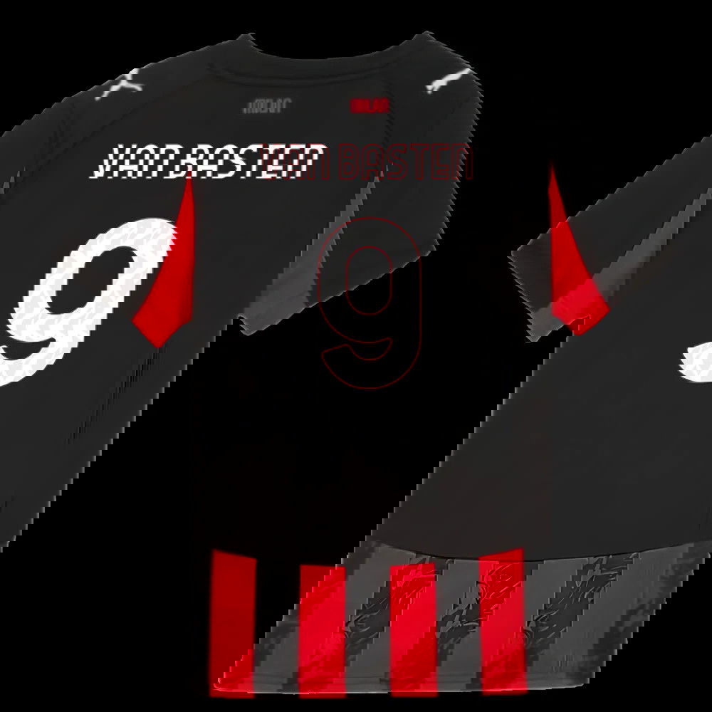 2025-2026 AC Milan Home Shirt (Kids) (Van Basten 9)