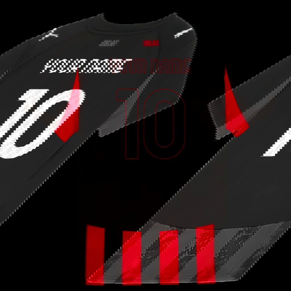 2025-2026 AC Milan Home Shirt (Kids) (Your Name)