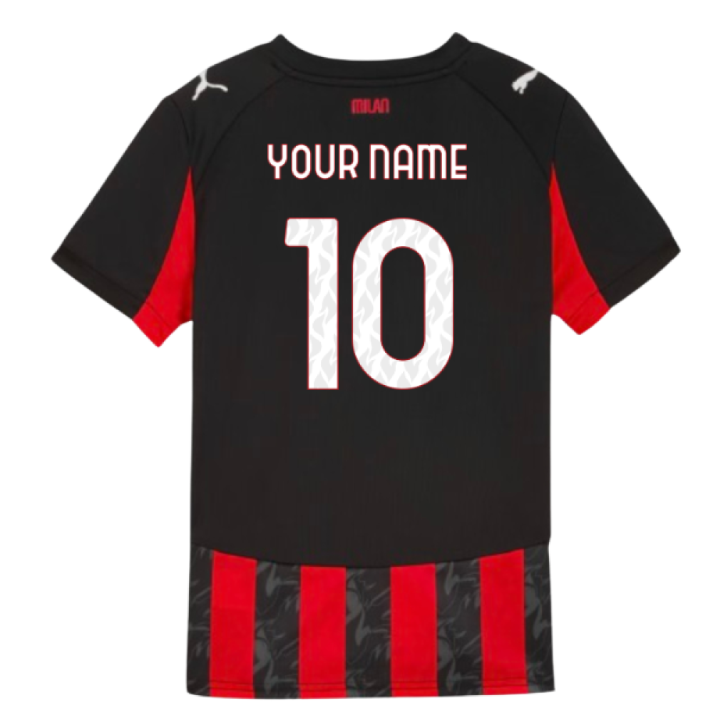 2025-2026 AC Milan Home Shirt (Kids) (Your Name)