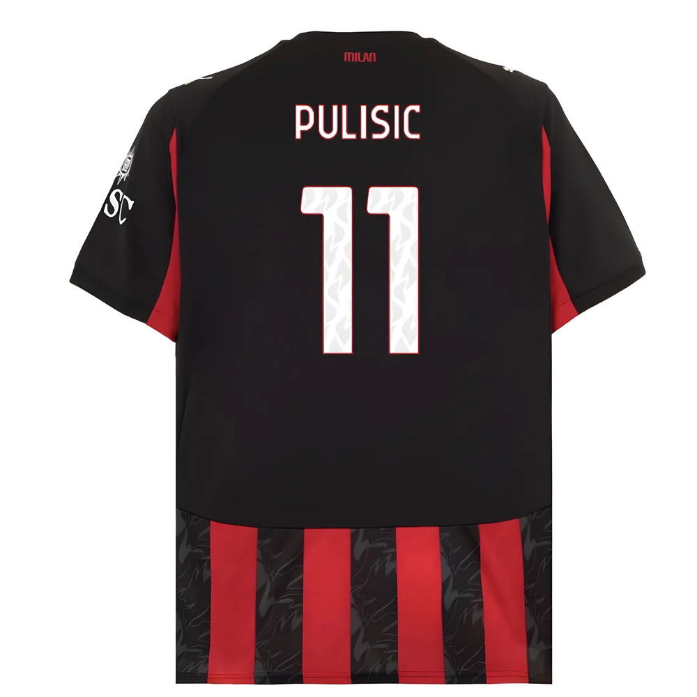 2025-2026 AC Milan Home Shirt (Pulisic 11)