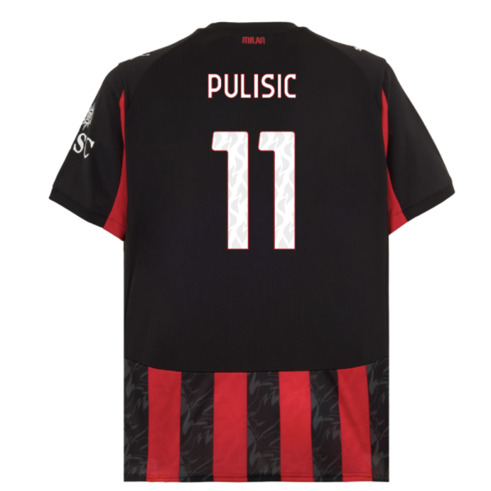 2025-2026 AC Milan Home Shirt (Pulisic 11)