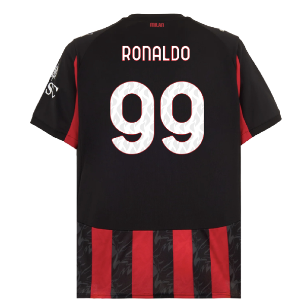 2025-2026 AC Milan Home Shirt (Ronaldo 99)