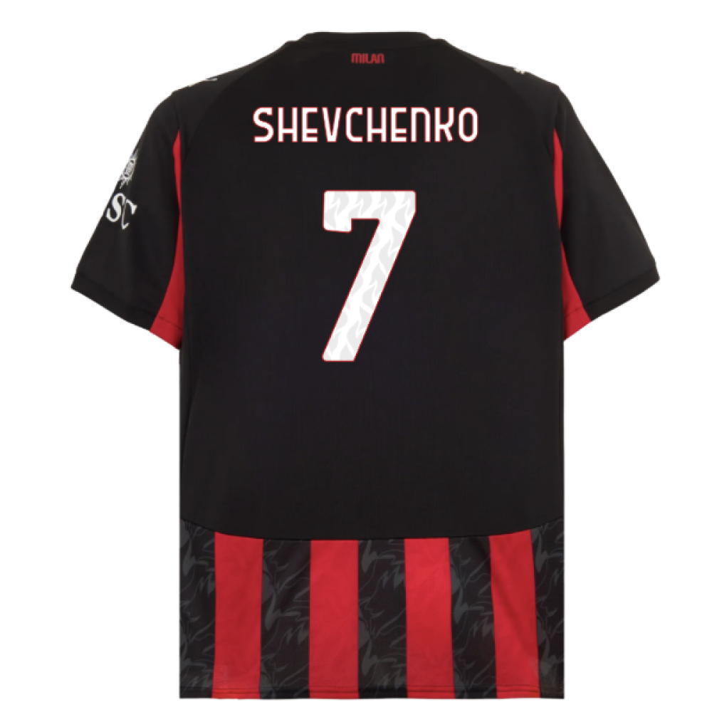 2025-2026 AC Milan Home Shirt (Shevchenko 7)