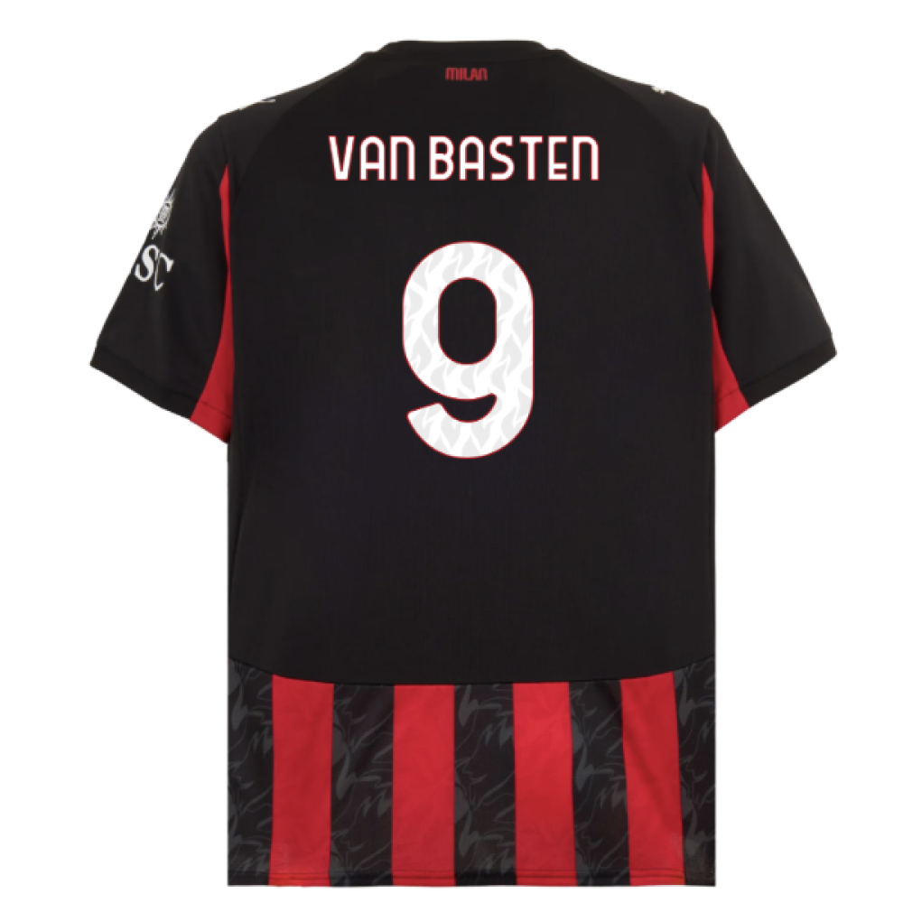 2025-2026 AC Milan Home Shirt (Van Basten 9)