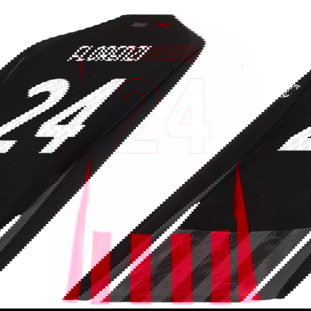 2025-2026 AC Milan Long Sleeve Home Shirt (Florenzi 24)