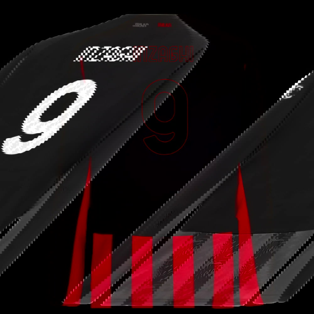 2025-2026 AC Milan Long Sleeve Home Shirt (Inzaghi 9)