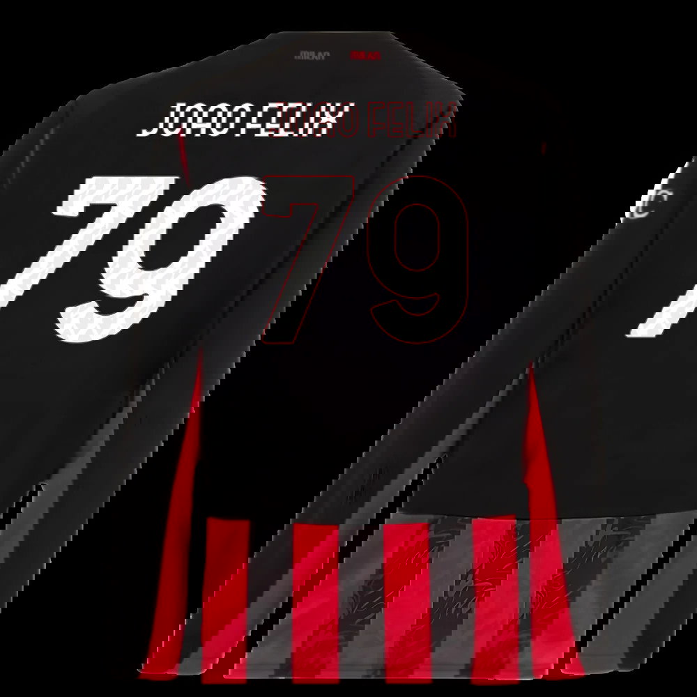 2025-2026 AC Milan Long Sleeve Home Shirt (Joao Felix 79)