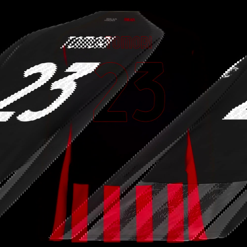 2025-2026 AC Milan Long Sleeve Home Shirt (Tomori 23)