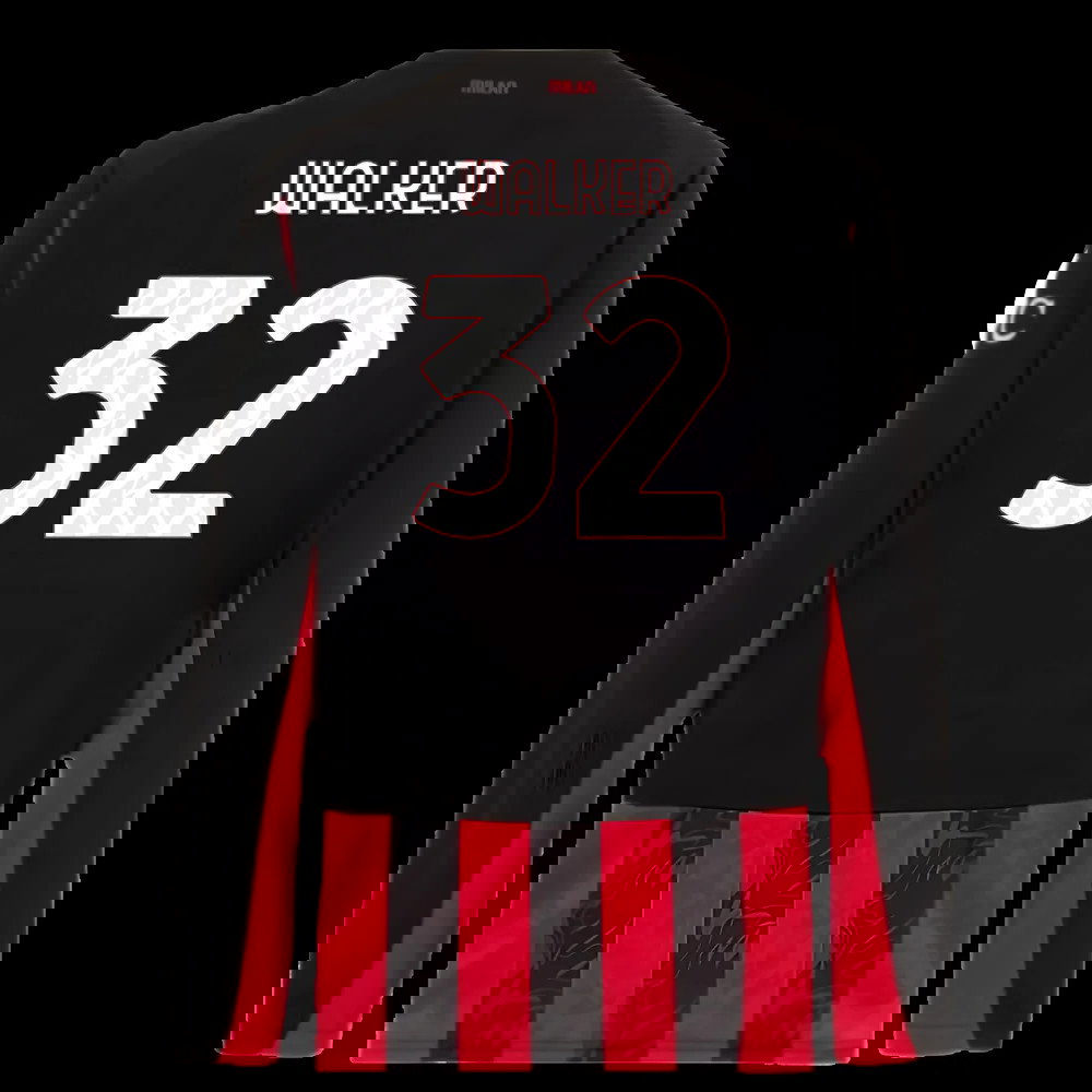 2025-2026 AC Milan Long Sleeve Home Shirt (Walker 32)