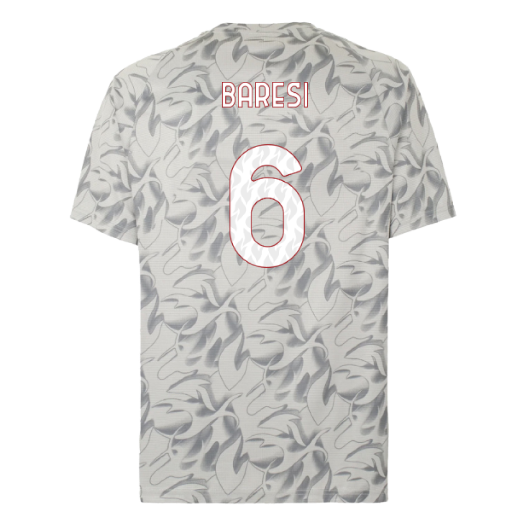 2025-2026 AC Milan Warm Up Jersey (Smokey Gray) (Baresi 6)