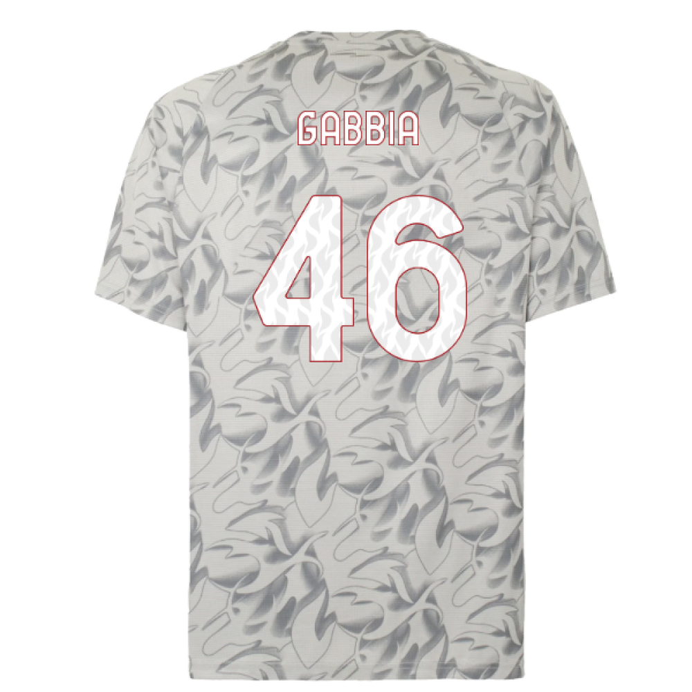 2025-2026 AC Milan Warm Up Jersey (Smokey Gray) (Gabbia 46)