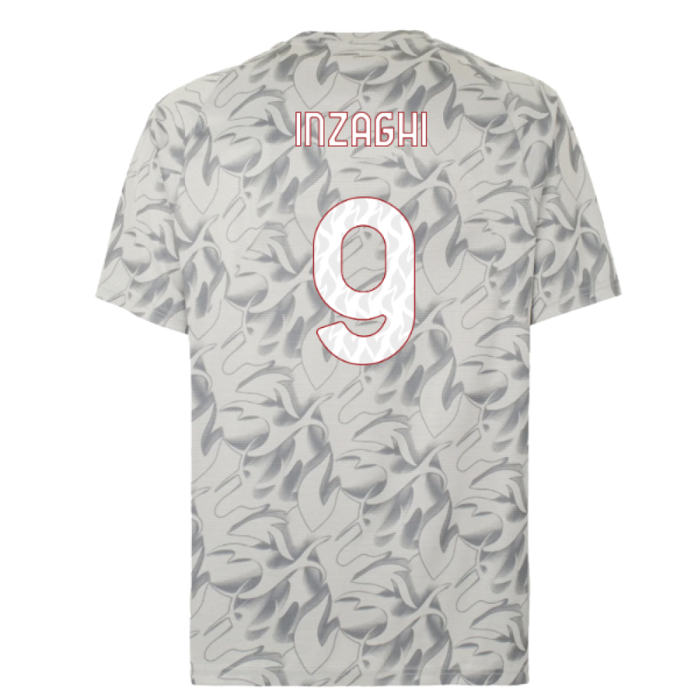 2025-2026 AC Milan Warm Up Jersey (Smokey Gray) (Inzaghi 9)