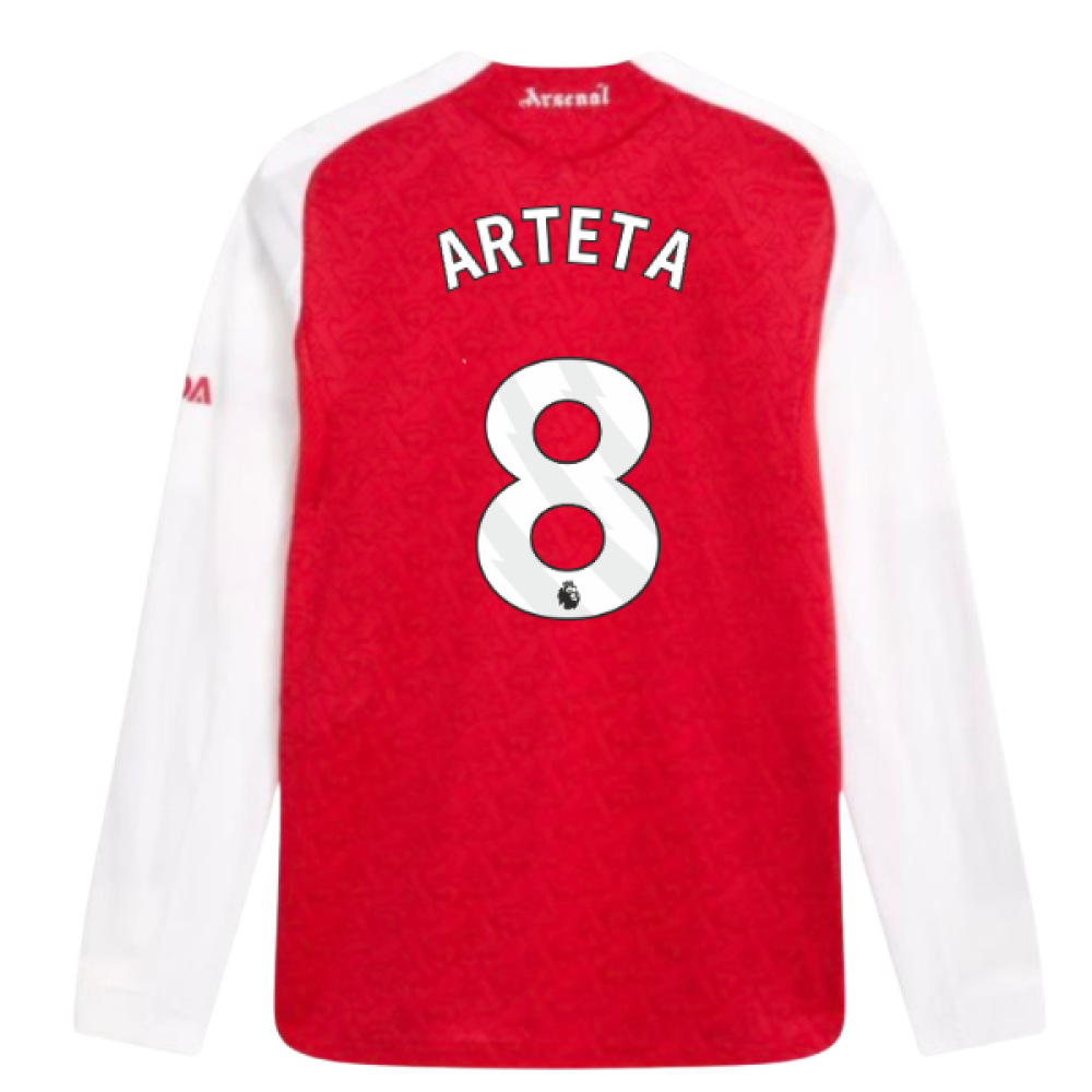 2025-2026 Arsenal Authentic Long Sleeve Home Shirt (Arteta 8)