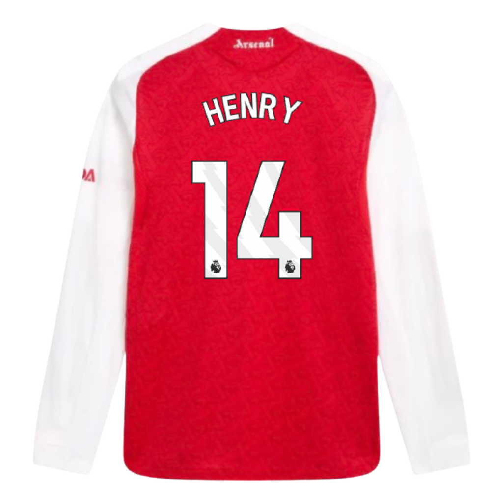 2025-2026 Arsenal Authentic Long Sleeve Home Shirt (Henry 14)