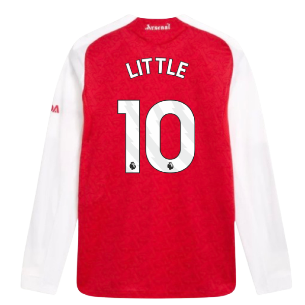 2025-2026 Arsenal Authentic Long Sleeve Home Shirt (Little 10)