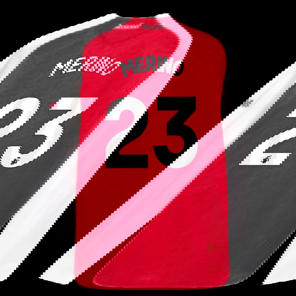 2025-2026 Arsenal Authentic Long Sleeve Home Shirt (Merino 23)
