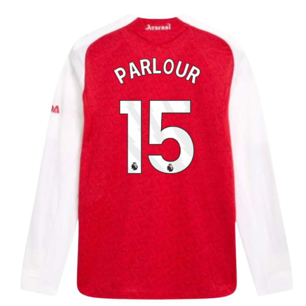 2025-2026 Arsenal Authentic Long Sleeve Home Shirt (Parlour 15)