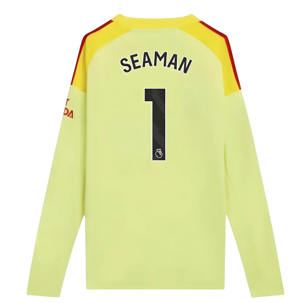 2025-2026 Arsenal Home Goalkeeper Shirt (Yellow) - Kids (Seaman 1)