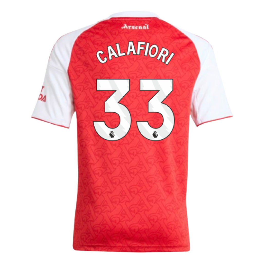 2025-2026 Arsenal Home Shirt (Kids) (Calafiori 33)