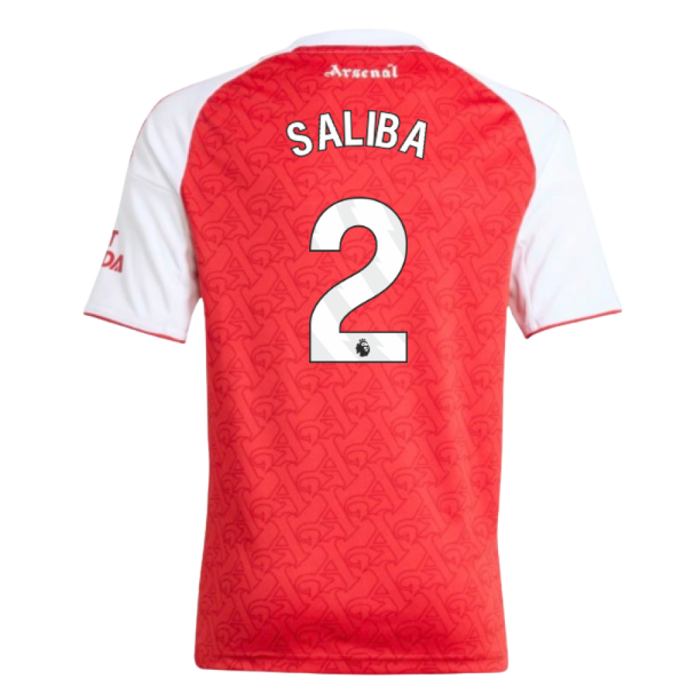2025-2026 Arsenal Home Shirt (Kids) (Saliba 2)