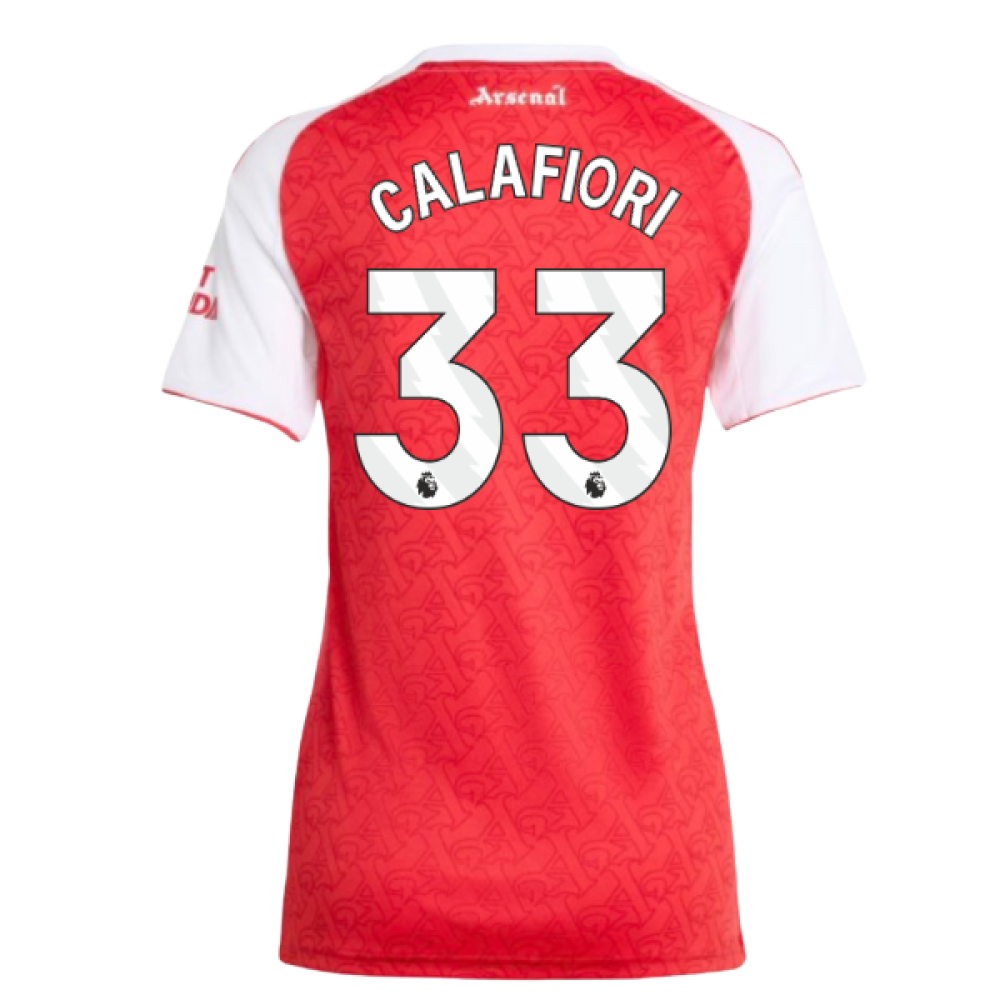 2025-2026 Arsenal Home Shirt (Womens) (Calafiori 33)