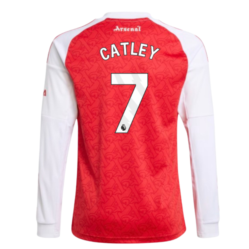 2025-2026 Arsenal Long Sleeve Home Shirt (Kids) (Catley 7)