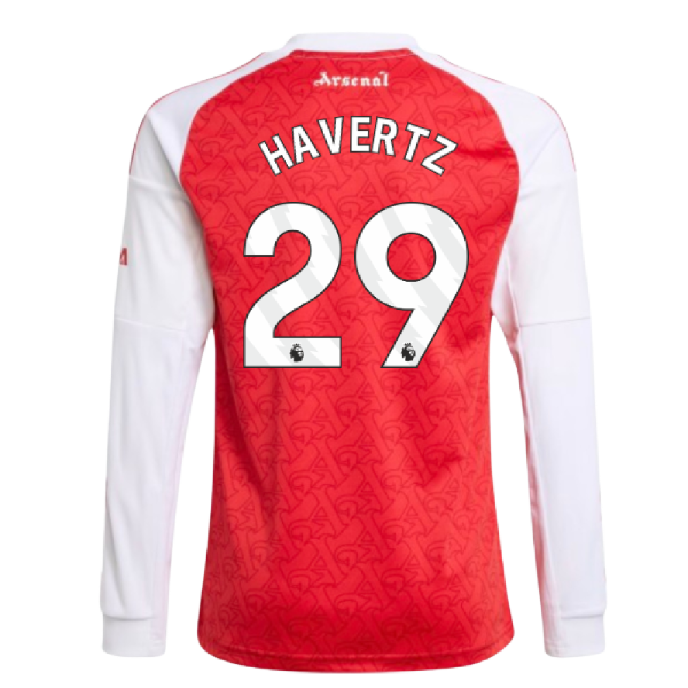 2025-2026 Arsenal Long Sleeve Home Shirt (Kids) (Havertz 29)