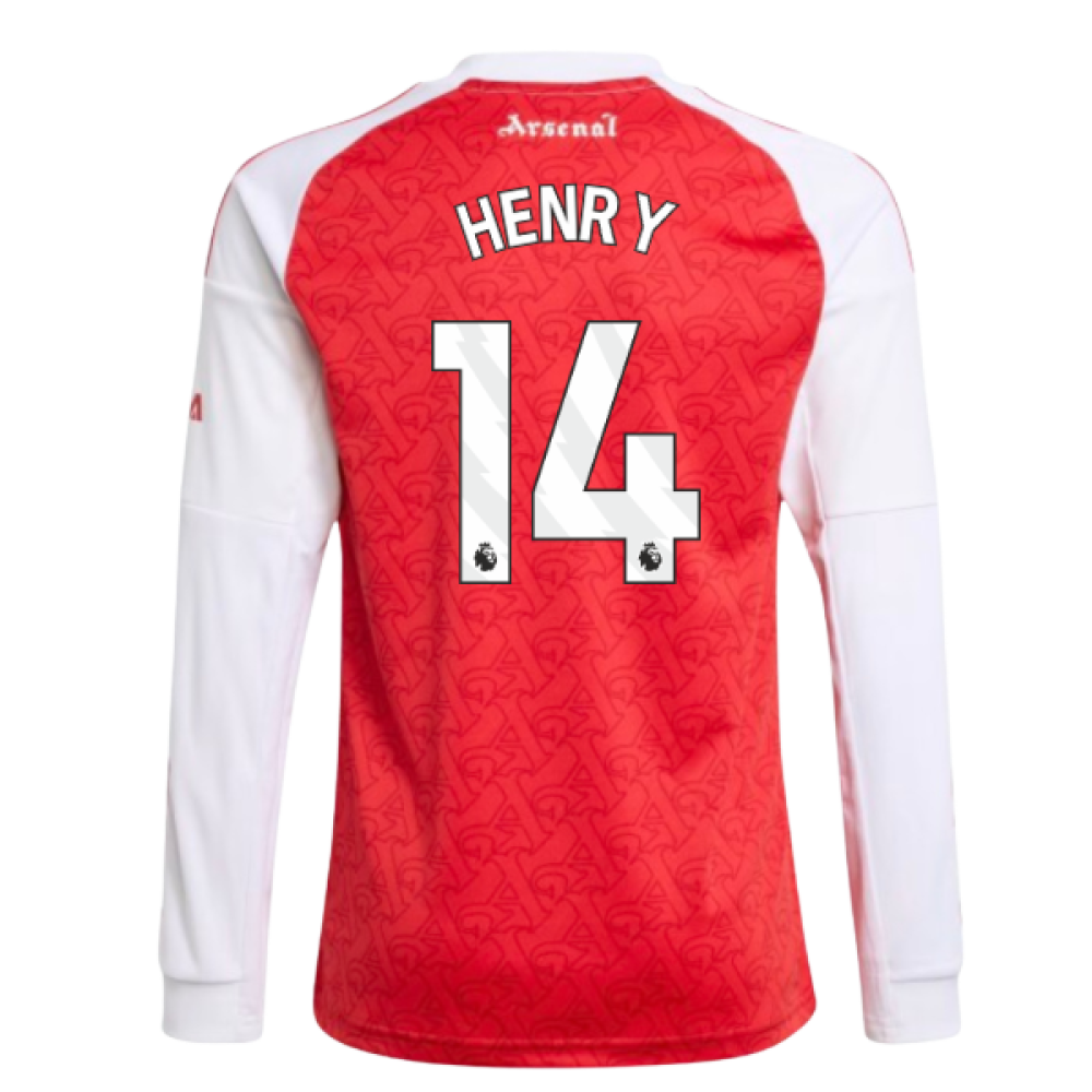 2025-2026 Arsenal Long Sleeve Home Shirt (Kids) (Henry 14)