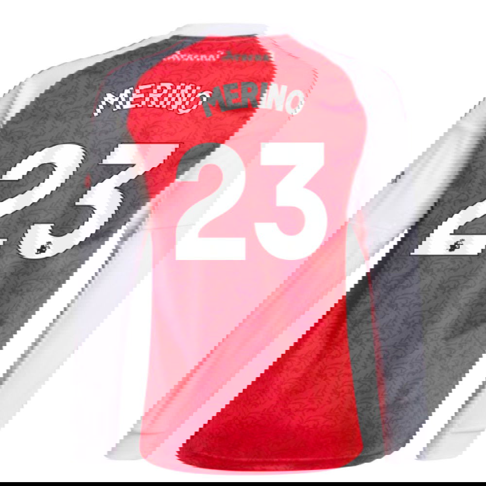2025-2026 Arsenal Long Sleeve Home Shirt (Kids) (Merino 23)