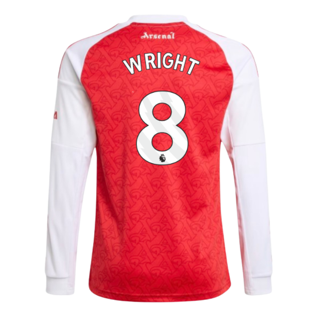 2025-2026 Arsenal Long Sleeve Home Shirt (Kids) (Wright 8)