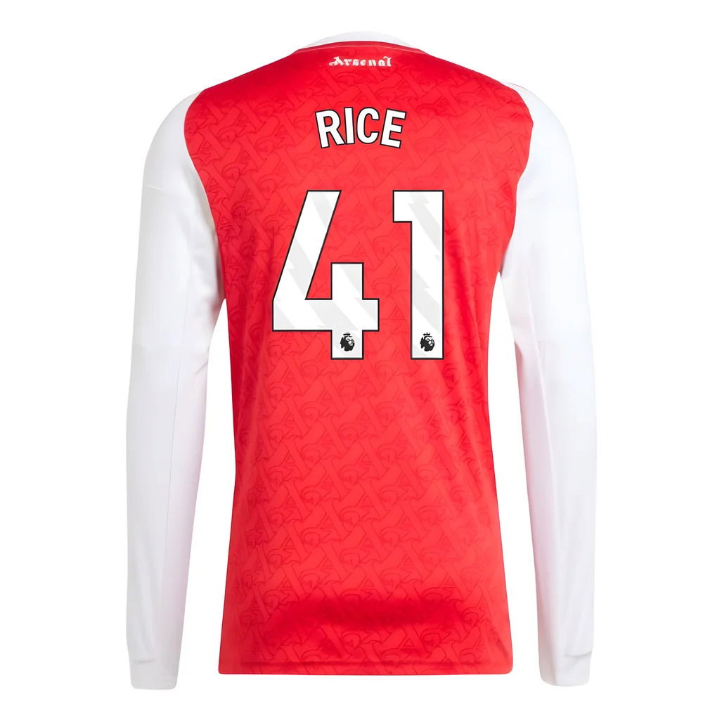 2025-2026 Arsenal Long Sleeve Home Shirt (Rice 41)