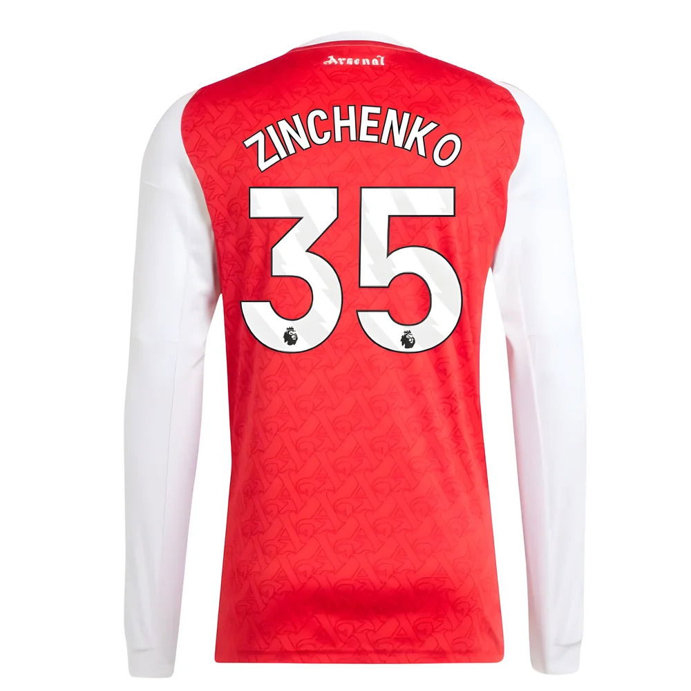2025-2026 Arsenal Long Sleeve Home Shirt (Zinchenko 35)