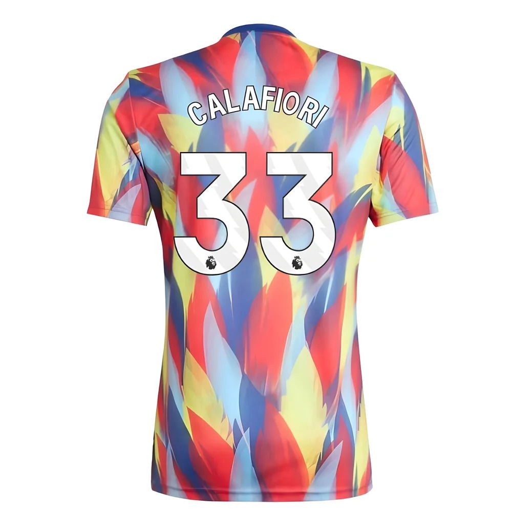 2025-2026 Arsenal Pre-Match Shirt (Victory Blue) (Calafiori 33)