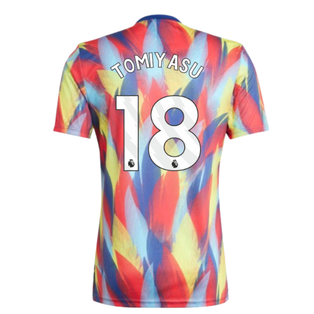 2025-2026 Arsenal Pre-Match Shirt (Victory Blue) (Tomiyasu 18)