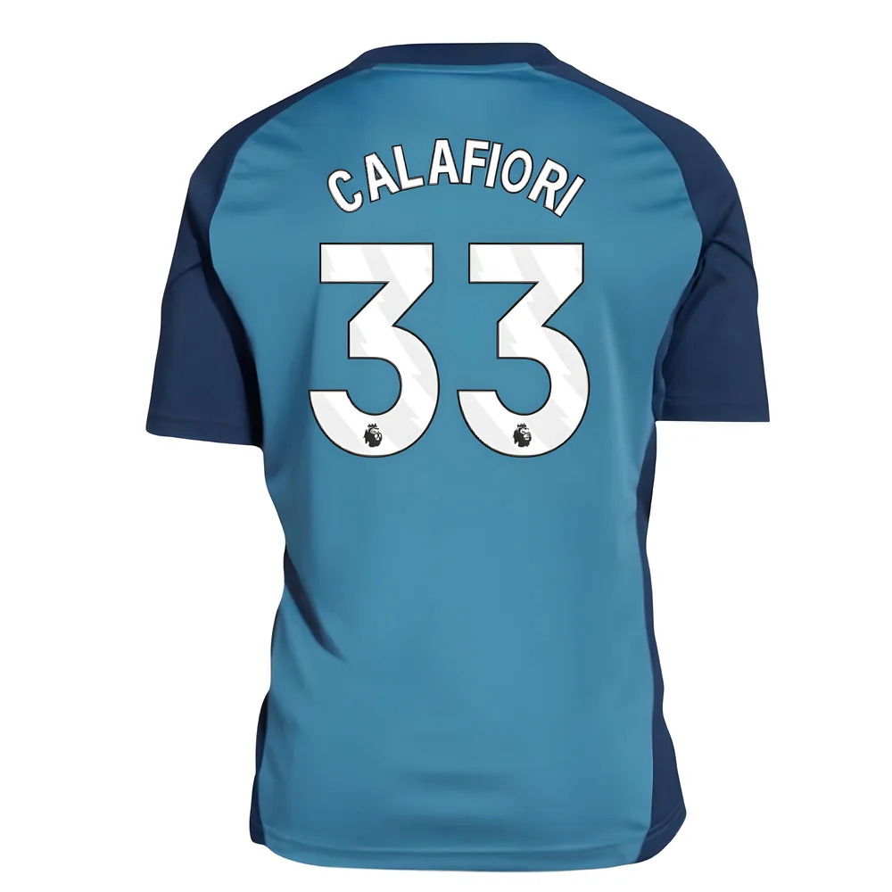 2025-2026 Arsenal Training Shirt (Blanch Blue) - Kids (Calafiori 33)