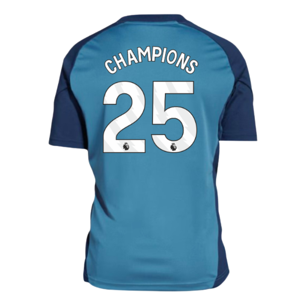 2025-2026 Arsenal Training Shirt (Blanch Blue) - Kids (Champions 25)