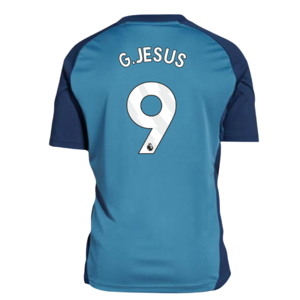 2025-2026 Arsenal Training Shirt (Blanch Blue) - Kids (G.Jesus 9)