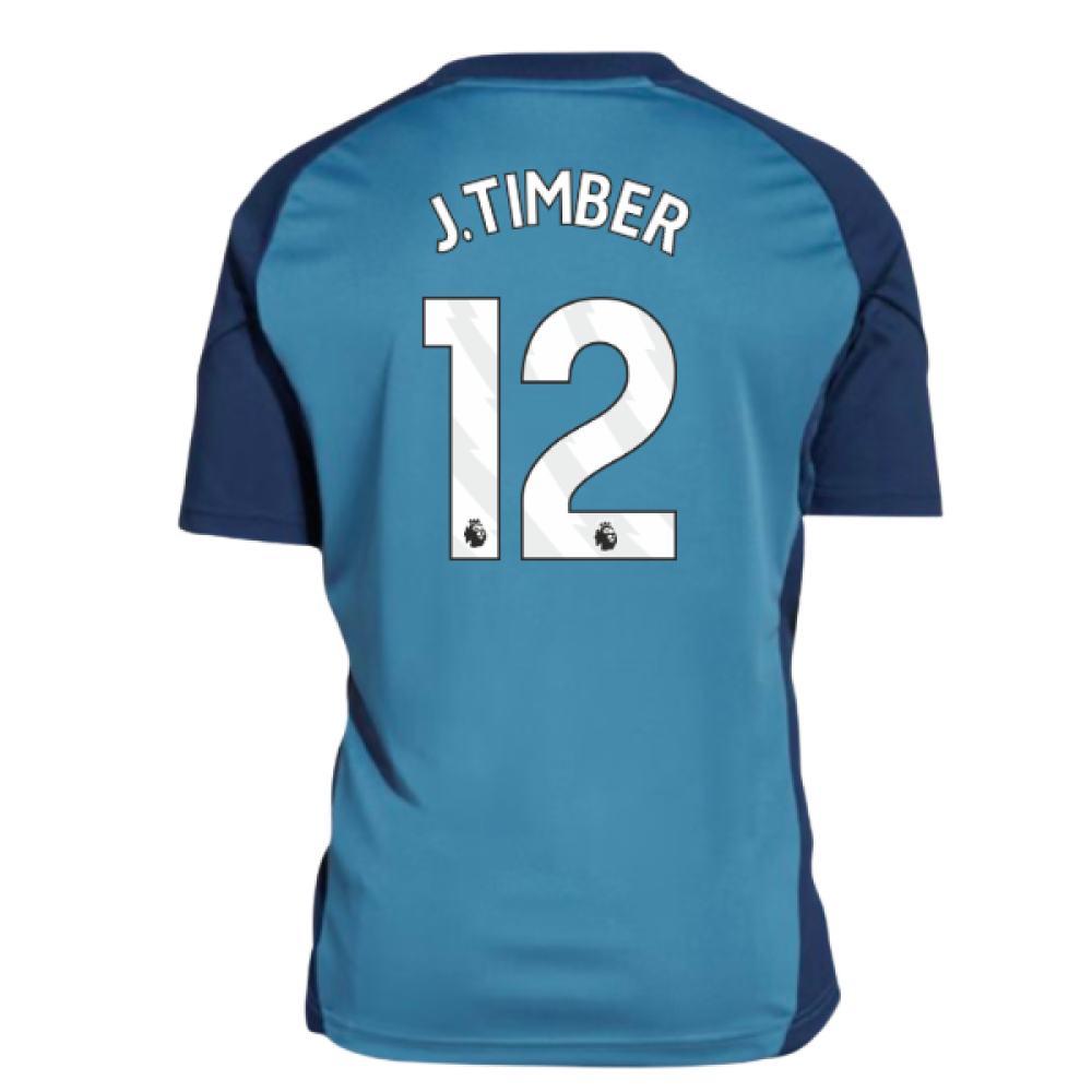 2025-2026 Arsenal Training Shirt (Blanch Blue) - Kids (J.Timber 12)
