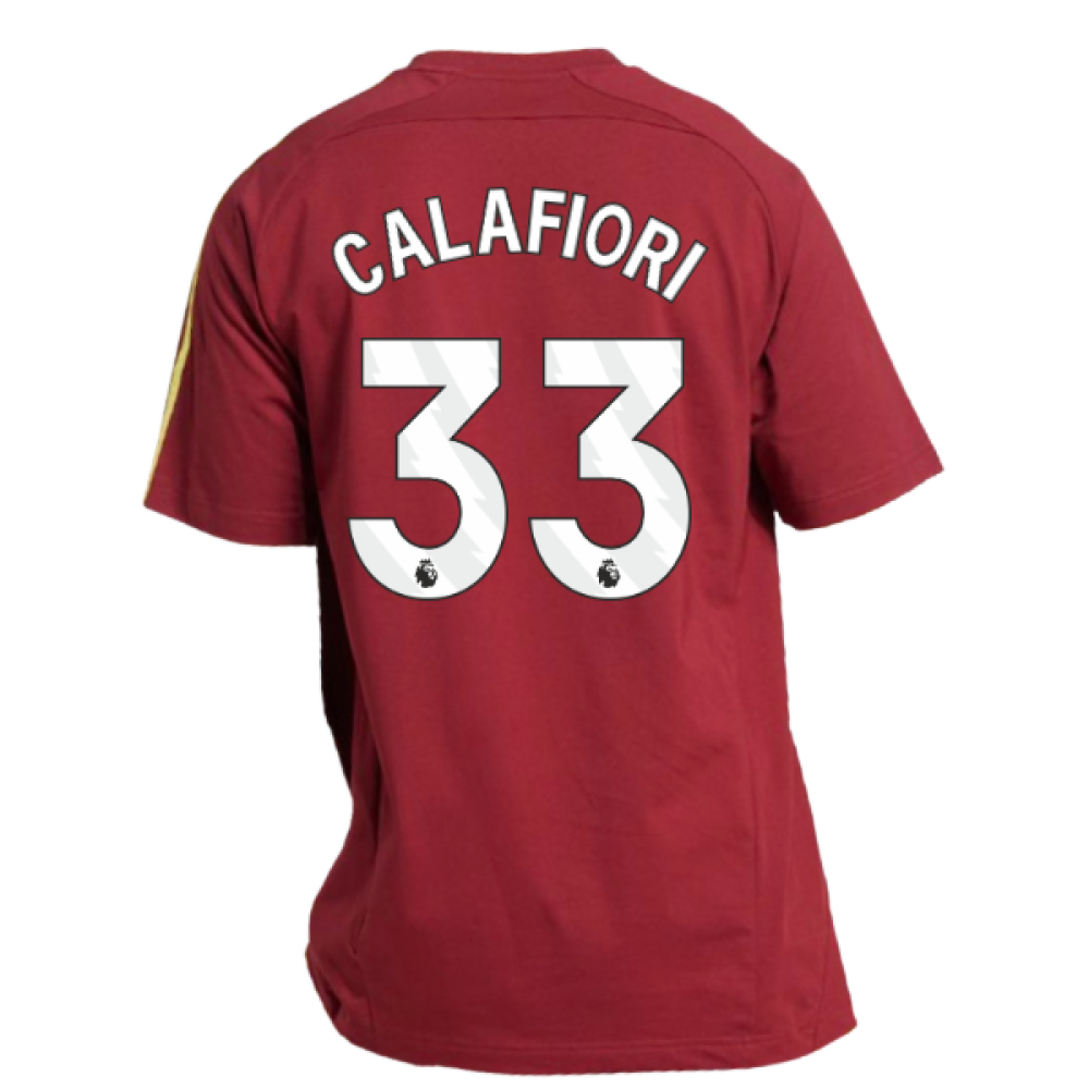 2025-2026 Arsenal UBP Tee (Noble Maroon) (Calafiori 33)