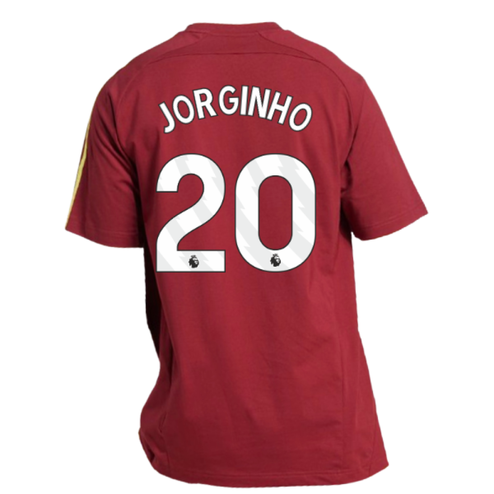 2025-2026 Arsenal UBP Tee (Noble Maroon) (Jorginho 20)