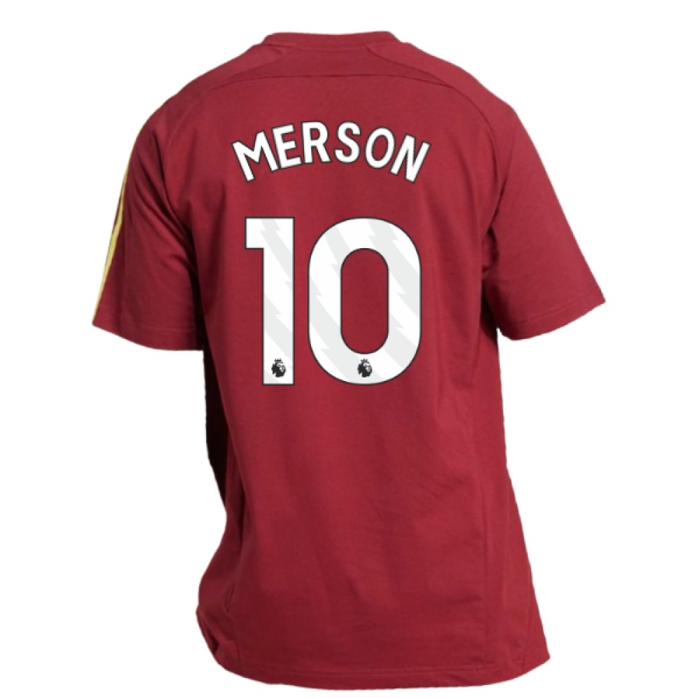 2025-2026 Arsenal UBP Tee (Noble Maroon) (Merson 10)