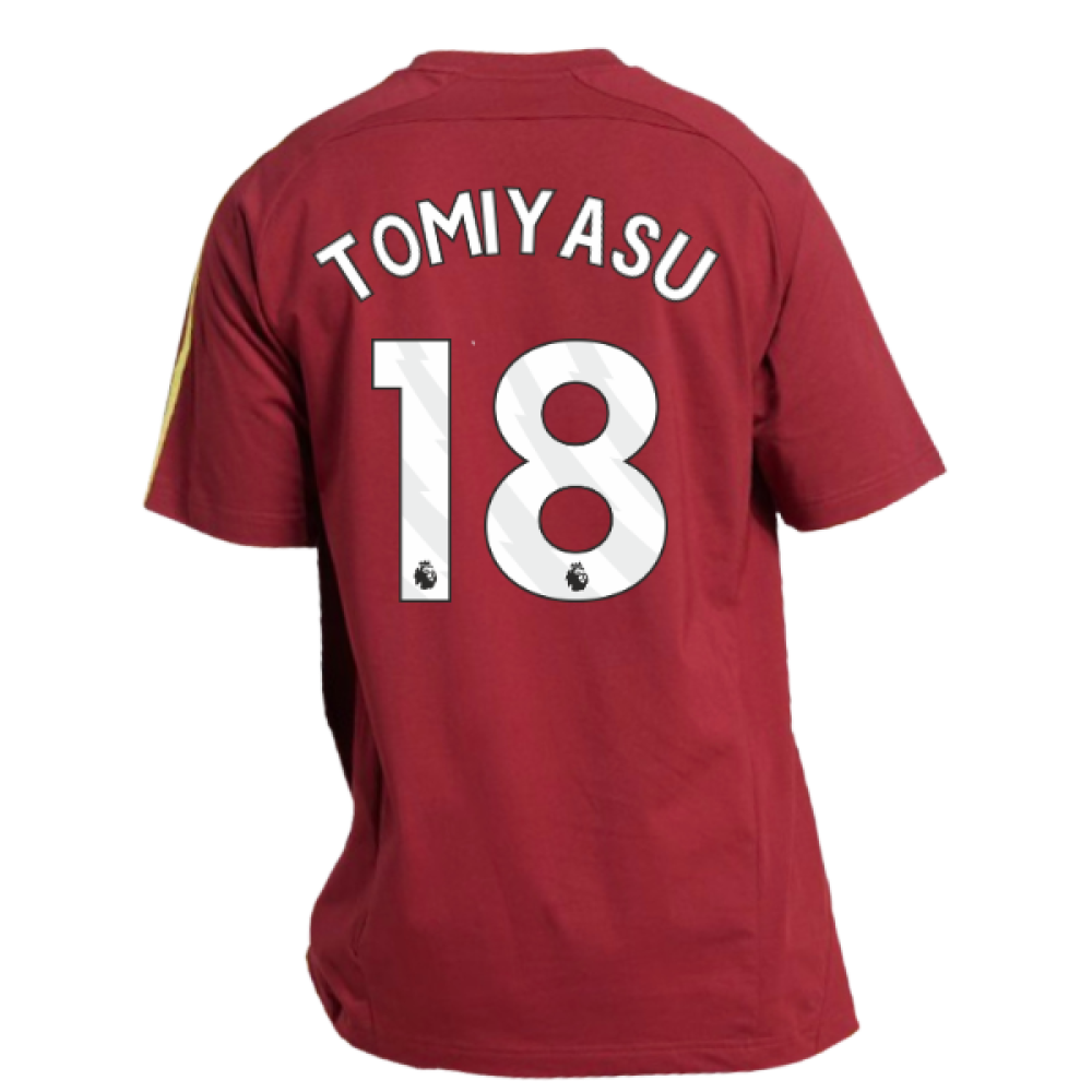 2025-2026 Arsenal UBP Tee (Noble Maroon) (Tomiyasu 18)