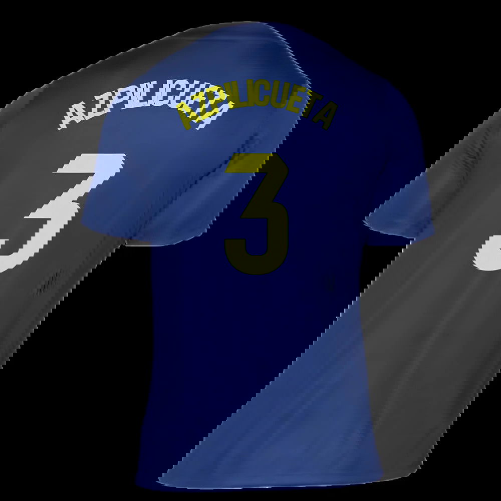 2025-2026 Atletico Madrid Pre-Match Shirt (Blue-Yellow) (Azpilicueta 3)