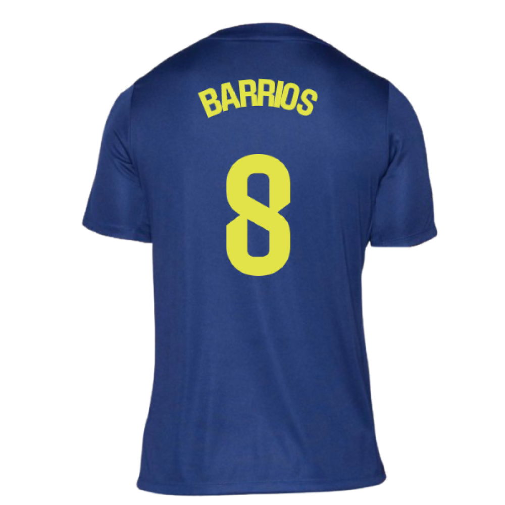 2025-2026 Atletico Madrid Pre-Match Shirt (Blue-Yellow) (Barrios 8)