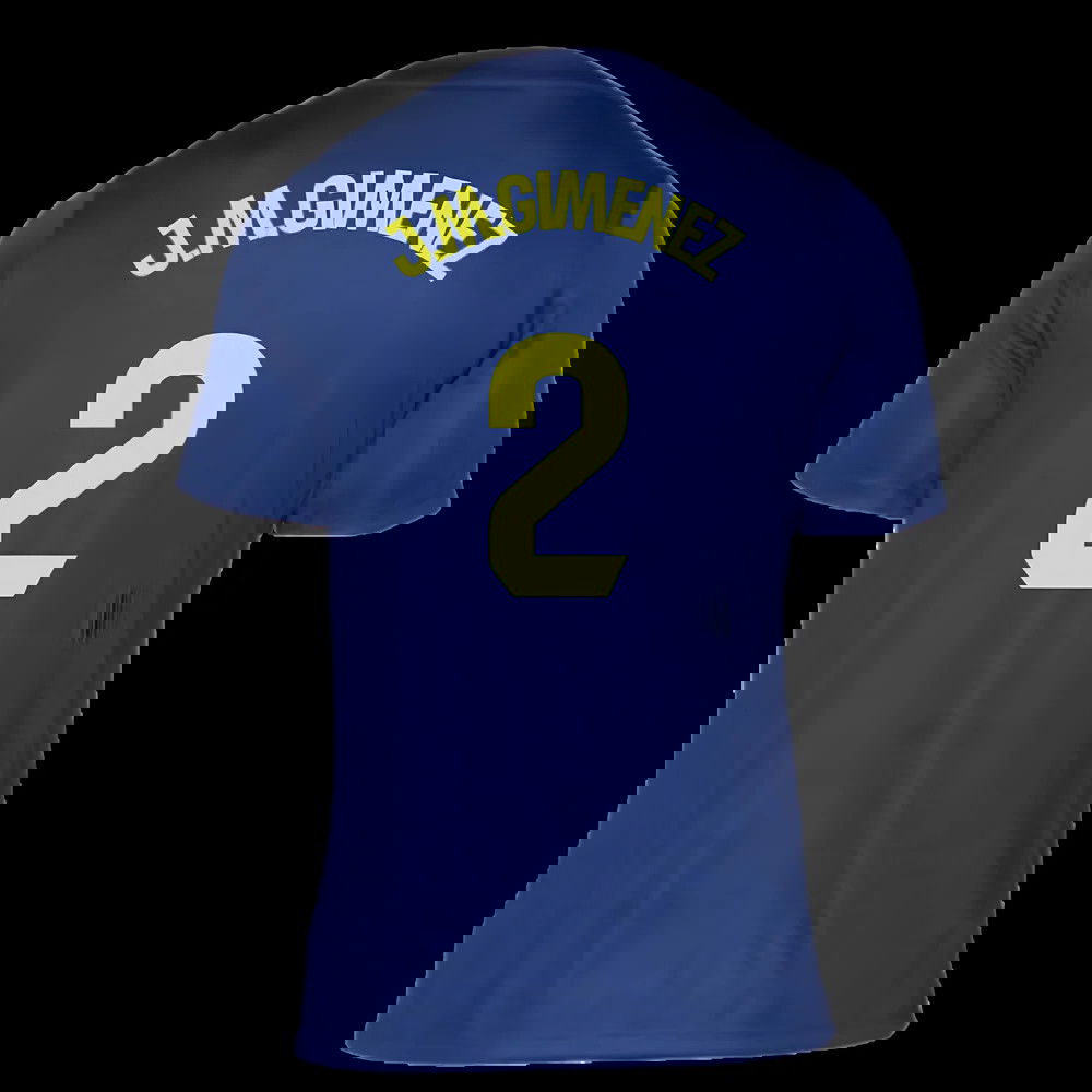 2025-2026 Atletico Madrid Pre-Match Shirt (Blue-Yellow) (J.M.Gimenez 2)