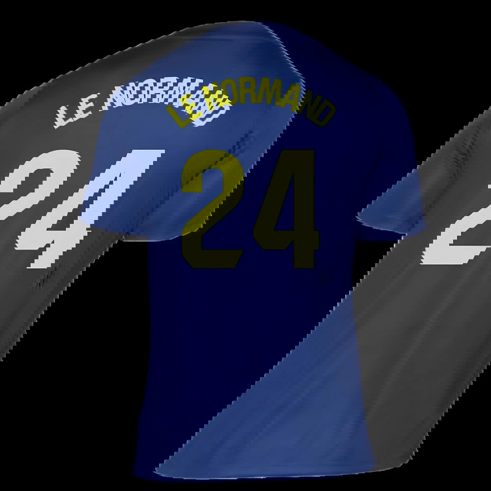 2025-2026 Atletico Madrid Pre-Match Shirt (Blue-Yellow) (Le Normand 24)
