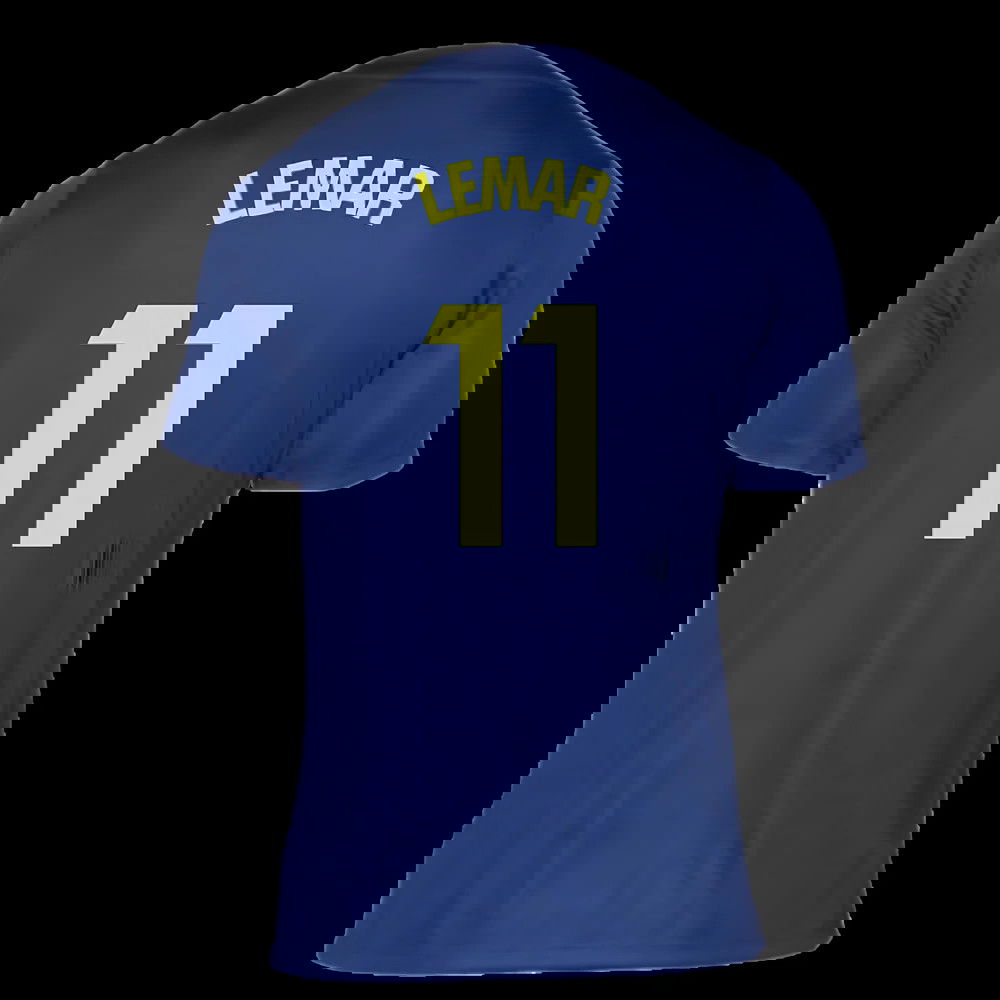 2025-2026 Atletico Madrid Pre-Match Shirt (Blue-Yellow) (Lemar 11)