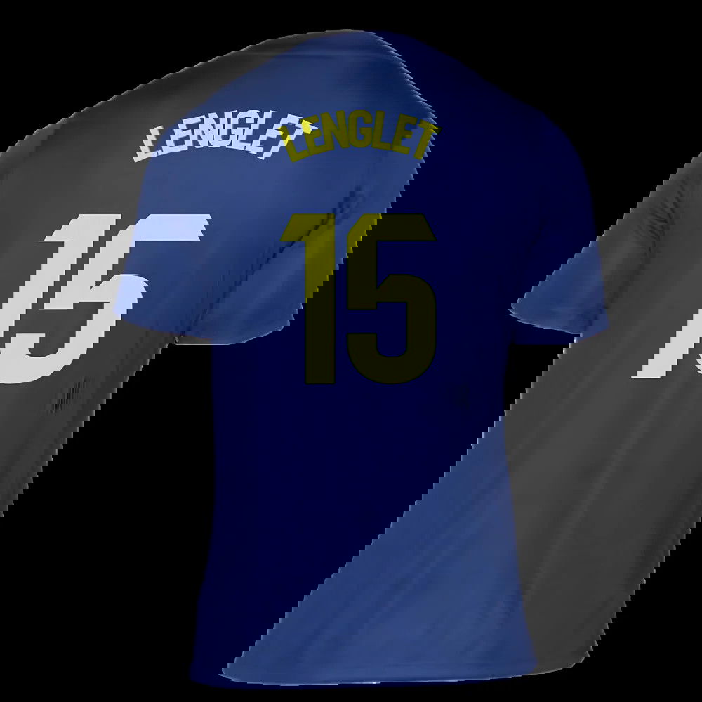 2025-2026 Atletico Madrid Pre-Match Shirt (Blue-Yellow) (Lenglet 15)