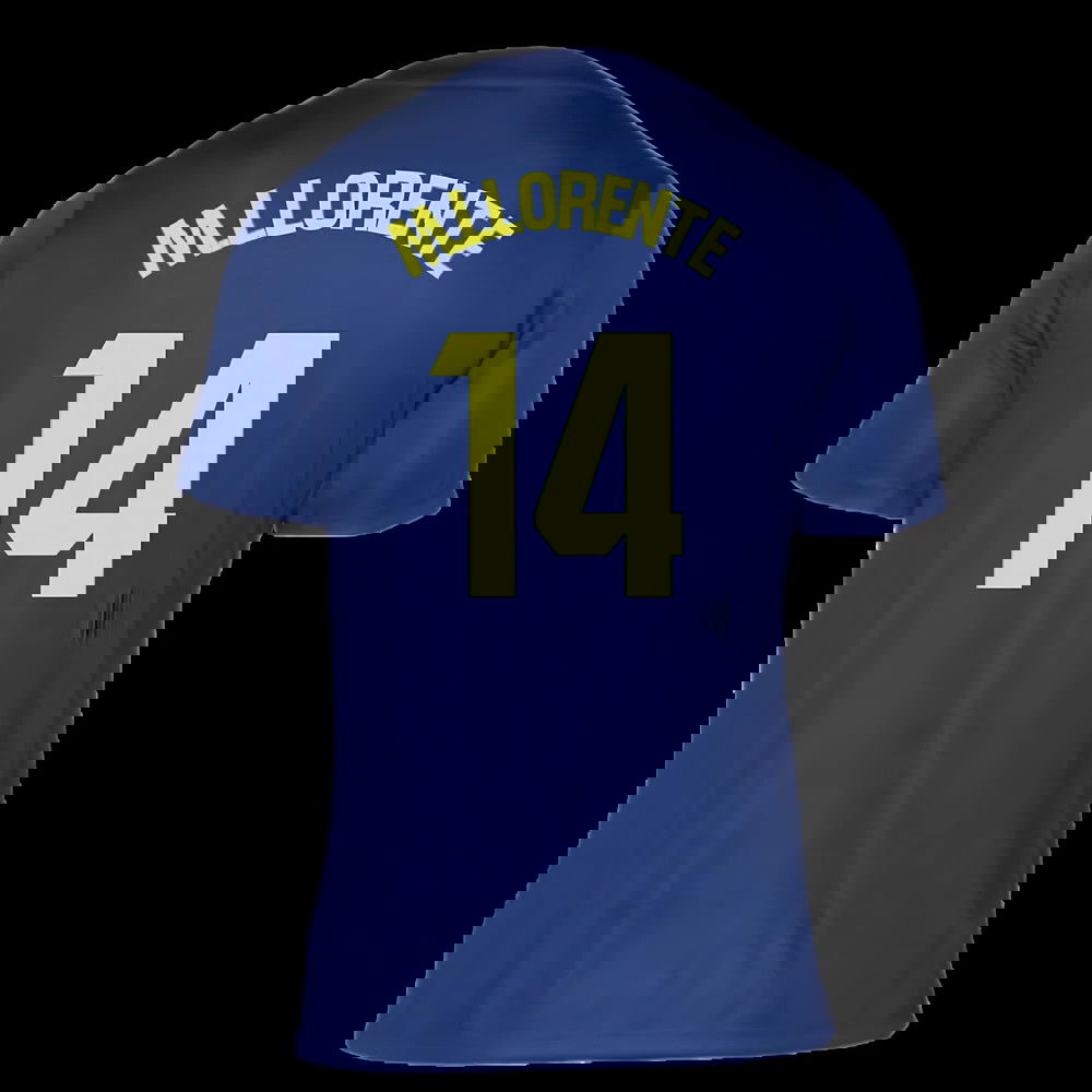2025-2026 Atletico Madrid Pre-Match Shirt (Blue-Yellow) (M.Llorente 14)