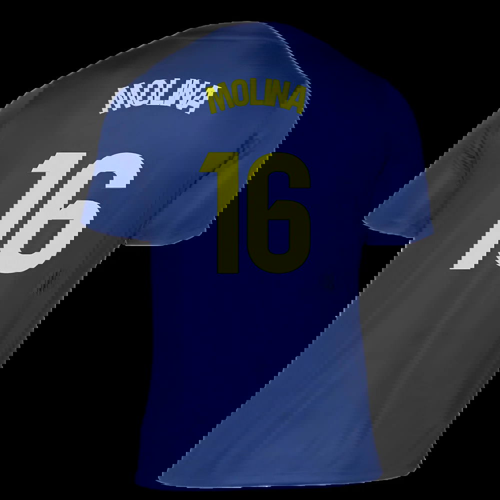 2025-2026 Atletico Madrid Pre-Match Shirt (Blue-Yellow) (Molina 16)